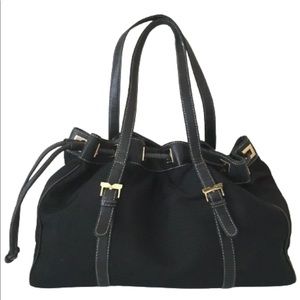 Mial Purse Black Drawstring Hobo Bag